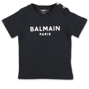 BALMAIN Black cotton jersey baby t-shirt size 6M